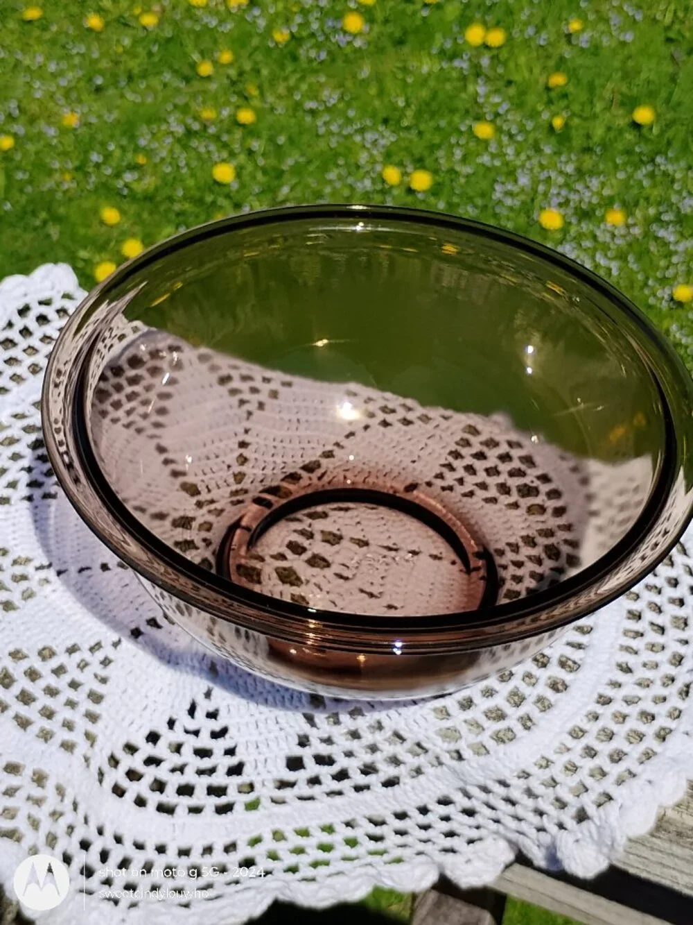 vintage Pyrex #323 1.5 liter amber brown small mixing bowl likely  1970s-80s